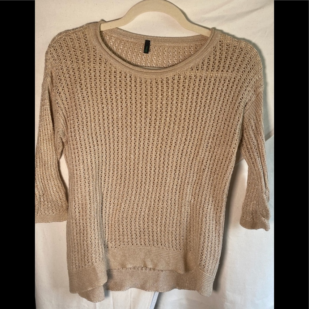 Coastal chic knitted cotton blend sweater